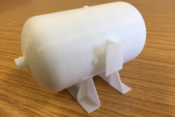 3D printed pressure vessel scale model