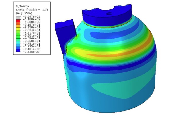 Finite Element Analysis stress mapping