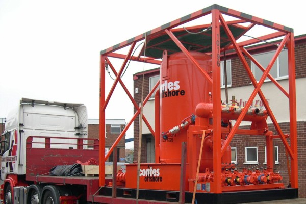 Skid package with pipework